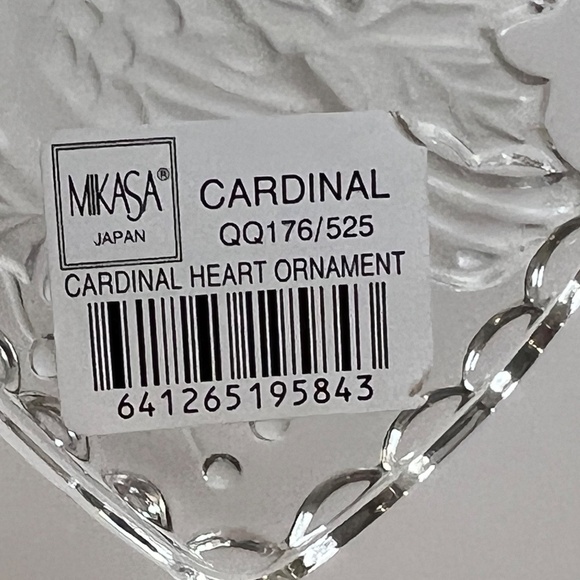 Mikasa Japan Cardinal & Candle Glass Ornaments Set of 2 Holiday Christmas - Picture 12 of 16